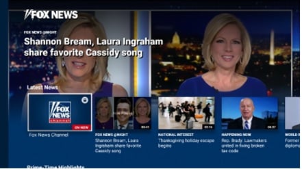 interface do aplicativo fox news