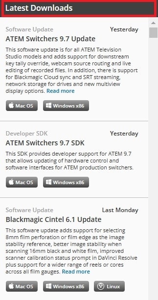 latest downloads