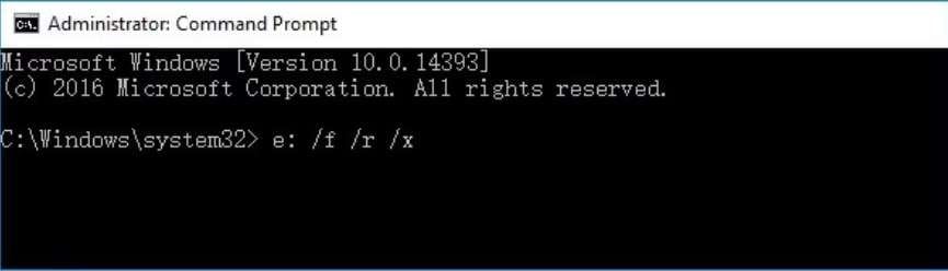 um comando cmd para reparar o drive