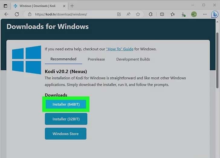 selecione o tipo de Windows