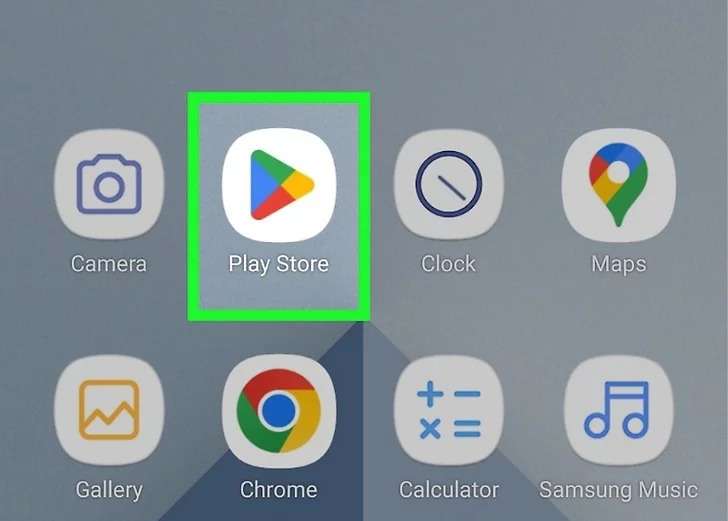 abra o google play