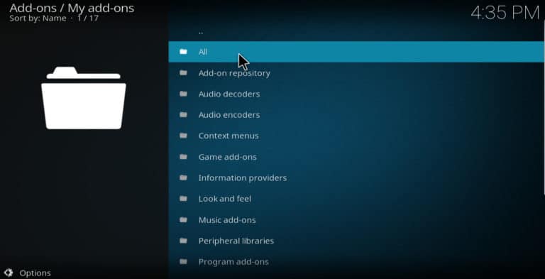 veja todos os add-on