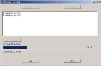 reparar arquivos de vídeo em divxrepair
