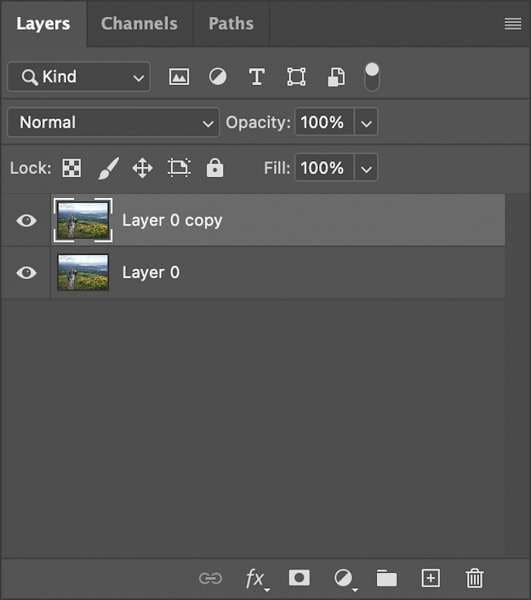 photoshop layers duplicated background