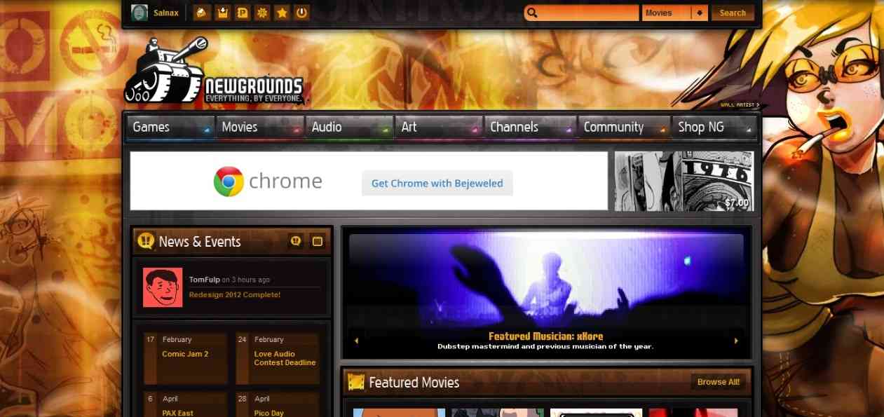 Por que baixar vídeos do Newgrounds