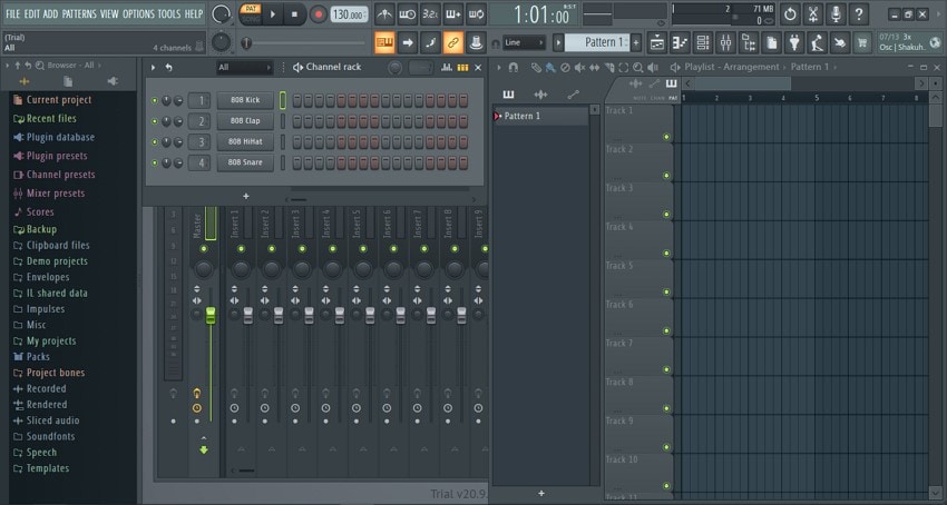 interface do fl studio