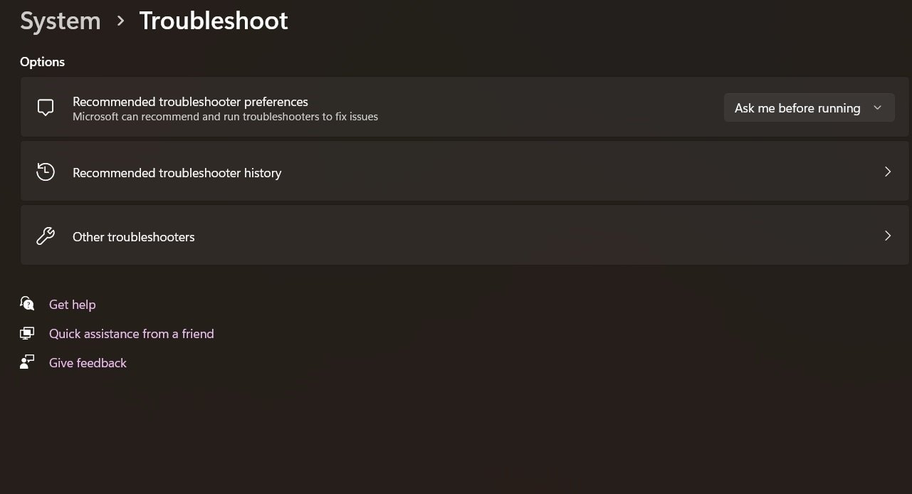 windows troubleshooter