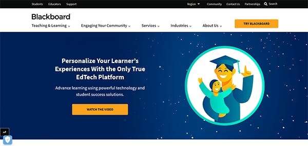 blackboard main page