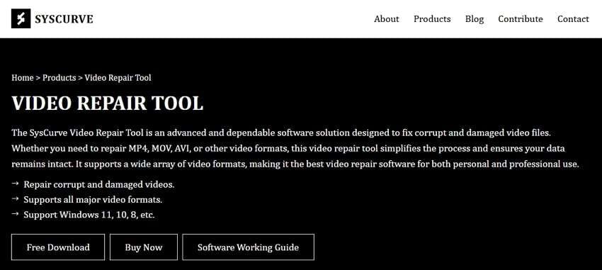 syscurve video fixer mac and windows