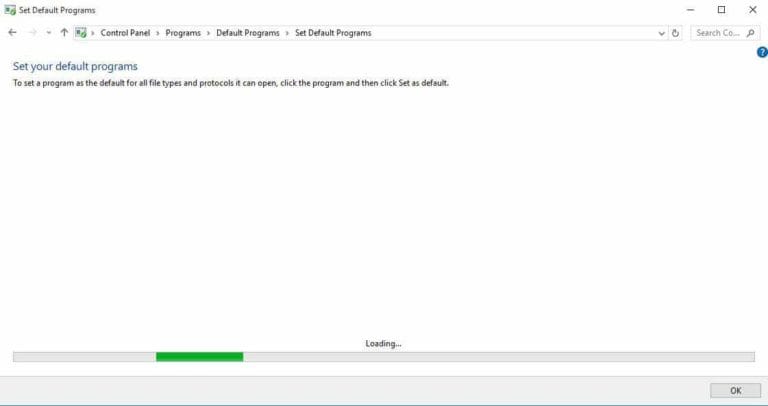 definir o programa padrão para usar