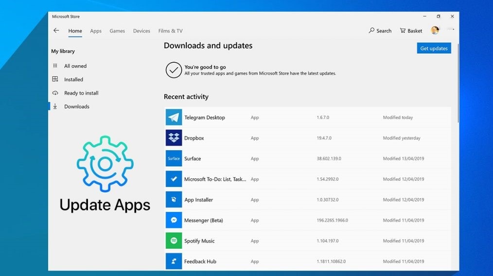 update application and software
