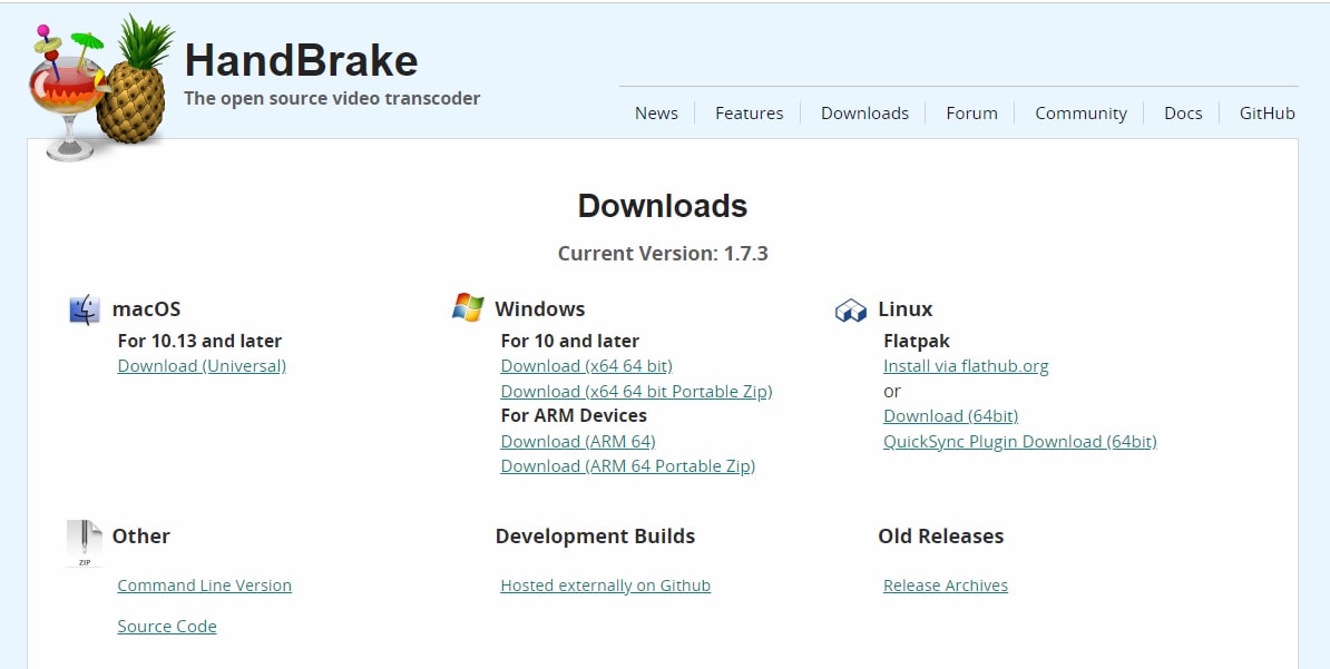 Handbrake video converter free
